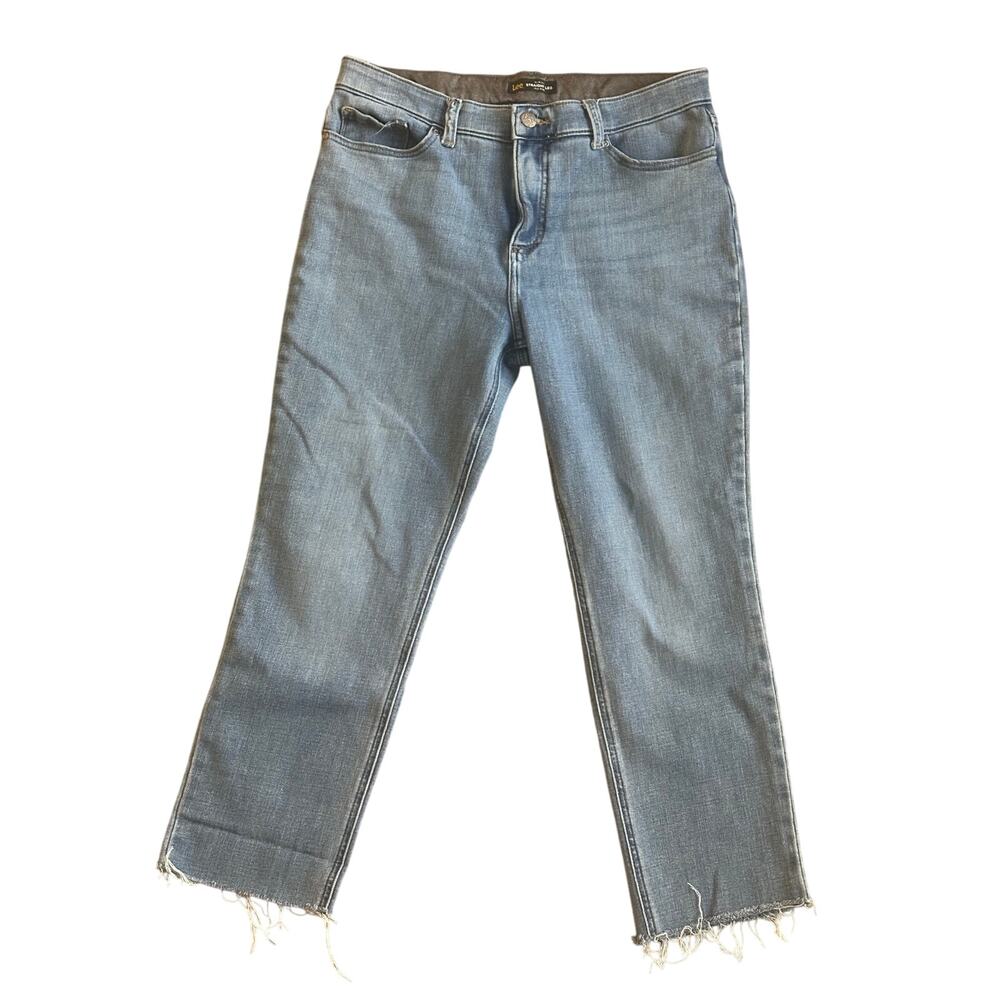 Lee Stretch Slim Fit Straight Leg Mid Rise Jeans Size 12M 24" Inseam